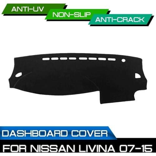 Car Dashboard Mat for Nissan LIVINA 2007 2008 2009 2010 2011 2012-2015 Anti-dirty Non-slip Dash Cover Mat UV Protection Shade