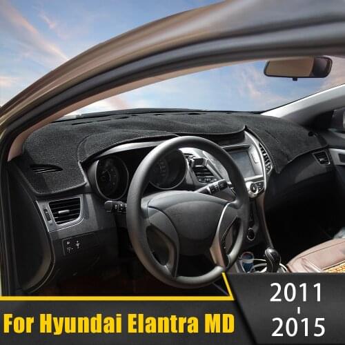 Car Dashboard Cover Mats Avoid Light Pads Anti-UV Case Carpets For Hyundai Elantra MD 2011 2012 2013 2014 2015 Accessories