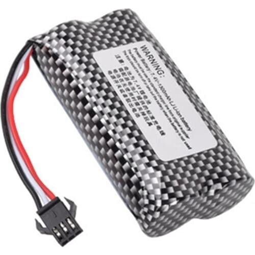 1pcs 7.4v 1300mAh Li-ion Battery for Watch Gesture Sensing Twisted RC Stunt Car Parts 2S 7.4V 18650 Battery SM-3P Plug