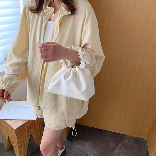 Women Leather Small Handbag Soft Clutches Hand Dumpling Bag Crossbody Bag Female Totes Bag Hand Purse