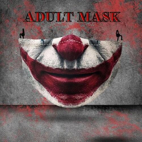 Halloween Clown Joker Mouth Horror Adult Masks Women Men Unisex Face-Protection Cycling Sports Breathable Party Cospaly Mask