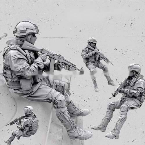 1/35 resin white model resin model Russian special forces soldiers need to manually color the model free shipping