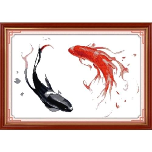 Good luck cross stitch kit 14ct 11ct pre stamped canvas cross stitching animal lover embroidery DIY handmade needlework