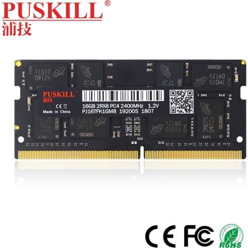 PUSKILL laptop DDR4 8GB 4GB 16GB 2400 2133 2666MHz 19200 17000 21300 for SODIMM RAM