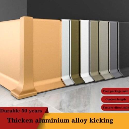 Aluminum Alloy Baseboard Metal Baseboard Stainless Steel Corner Line 4/6/8/10cm BaseboardTile Baseboard