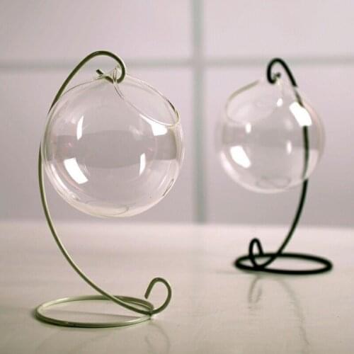 Flower Plant Clear Glass Vase Hanging Planter Terrarium Container Party Wedding Decor Bottle Pot Home Garden Ball Round Vase New