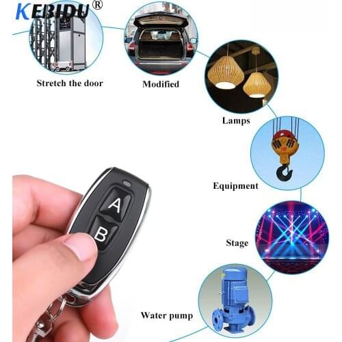KEBIDU RF Transmitter 433 Mhz Remote Controls with Universal Wireless Remote Control Switch DC 12V 1CH relay Receiver Module