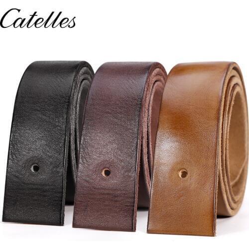 Catelles No Buckle Genuine Leather Belt Men Luxury Without Pin buckle Strap Male Jeans Designer Belts For Men Belts High Quality