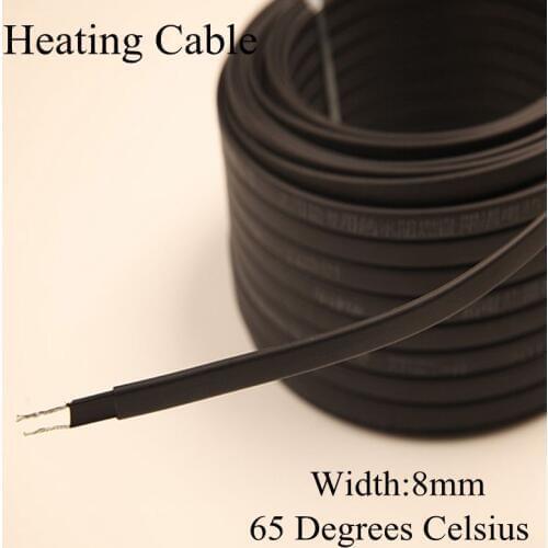 Anti-freeze Frost Protection Heating Cable For Water Pipe/Roof 230V 8MM 20W/M Self Regulating Electric Heater Copper Wire