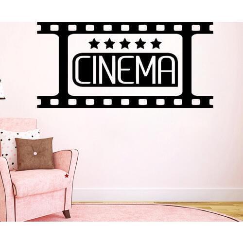Vintage Cinema Wall Decal Film Strip Video Movie Vinyl Sticker Home Theater Decor Living Room Bedroom Decals Self Adhesive D625