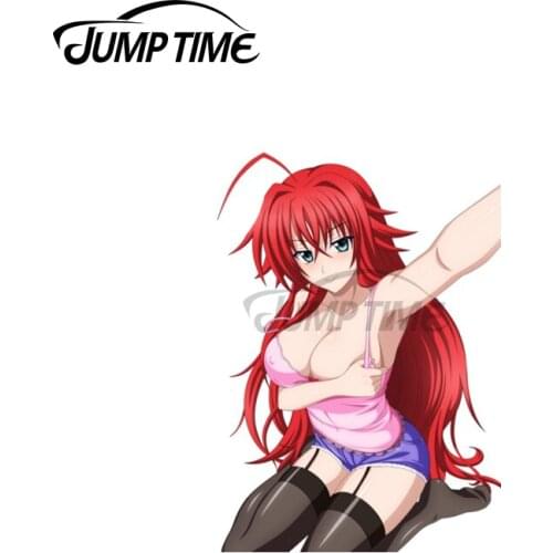 Jump Time 13 x 8.5cm For Bedtime Rias Highschool DxD Windows Decal Vinyl Car Stickers Personality Sticker Laptop for VAN JDM RV