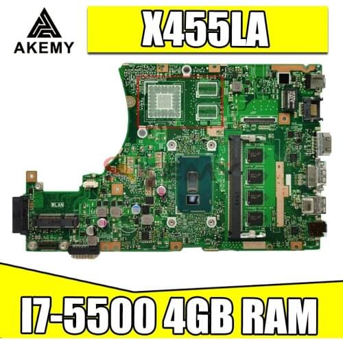 X455LA motherboard For ASUS X455LA I7-5500 CPU 4GB RAM GM Laptop motherboard K455L A455L F455L Notebook mainboard tested