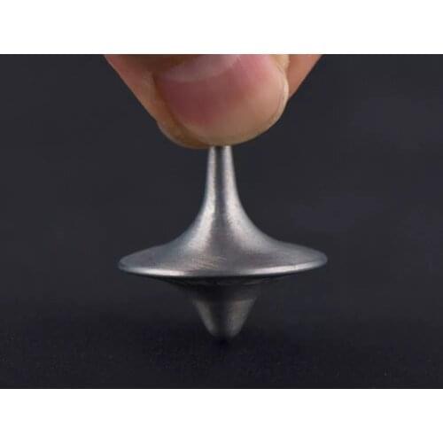 1Pcs Lasting Spinning Top Metal Gyro Great Accurate Silver Spinning Top Hot Movie Totem Print Spinning Top