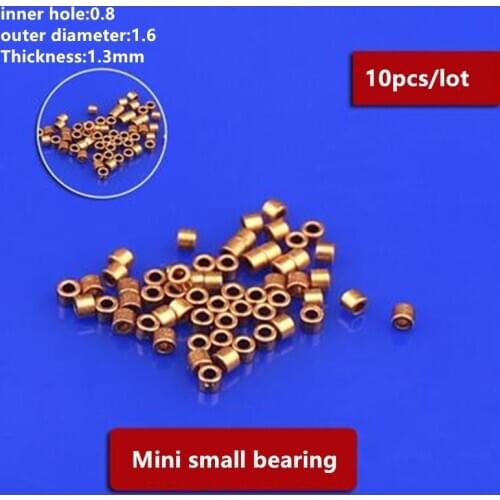 10pcs/lot 1.3mm Small Bearing Bushing Guide Sleeve Precision Mini Oil Bearing