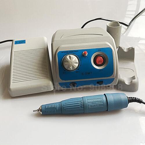 110V / 220V S-SMT Brush Micromotor Laboratory Jewellery Hobby Nail File Hand Grinder Power Engine Korea SDE-H37L1 Handpiece Set