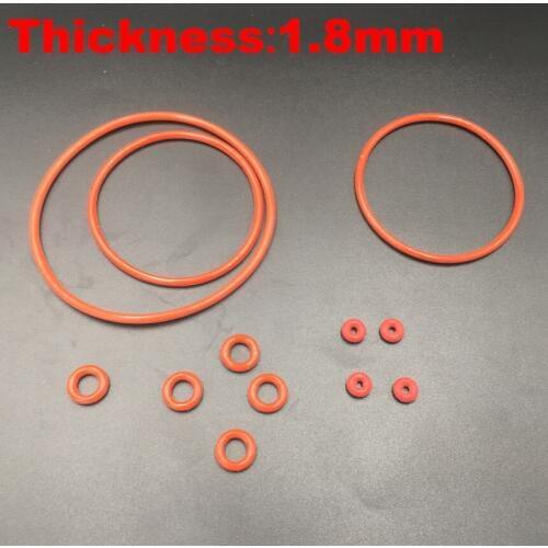 20pcs 51.5x1.8 51.5*1.8 53x1.8 53*1.8 60x1.8 60*1.8 (ID*Thickness) VMQ Food Grade Red White Silicone Oil Seal O Ring Gasket