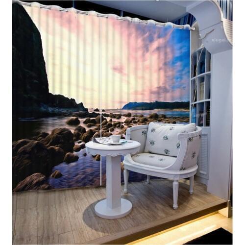 Customize any size nature nature scenery New Custom 3D Beautiful modern home decor 3d curtains window curtain living room
