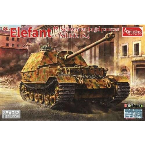 Amusing Hobby 35A033 1/35 Scale Elephant ELEFANT SCHWERRER Jagdpanzer Sd.Kfz.184