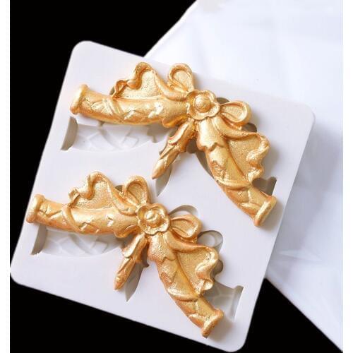 Aouke Bow tie shape Silicone Mould Chocolate Fondant Cake Candy Clay mold Soft Ceramic Kitchen Cooking Decorating Cake Tool