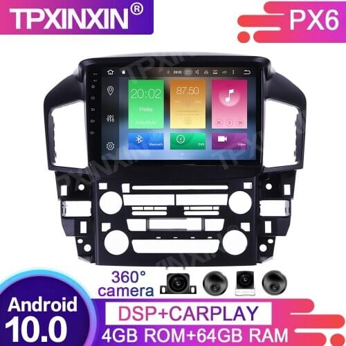 360 Cameras Screen Android 10.0 4+64GB DSP For Lexus RX300 1998-2003 Car Multimedia Player GPS Navi Headunit Radio Audio Stereo