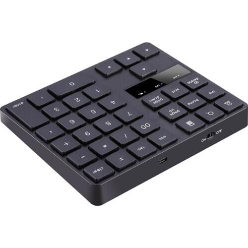 2.4G Wireless Numeric Keypad, Rechargeable Number Pad Keyboard with 35 Keys for PC/Laptop//IMac