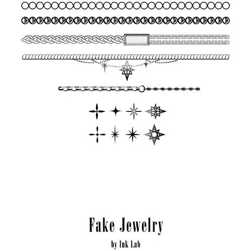 128MM×8MM simulation bracelet tattoo stickers waterproof men and women original lasting fresh clavicle arm