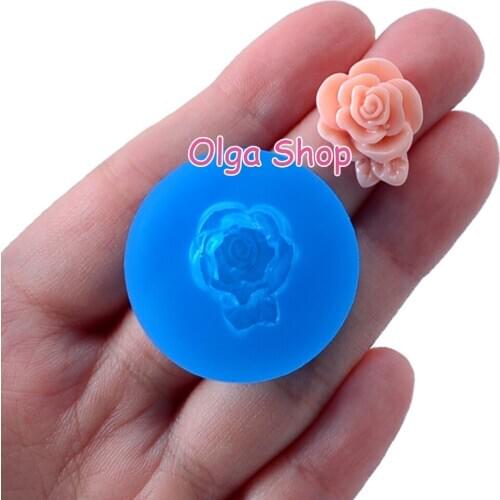 HYL288 12.9mm x 16.7mm Flower Silicone Mold Fondant Cake Decoration Candy Resin Clay Earrings Necklace Craft Soap Candle