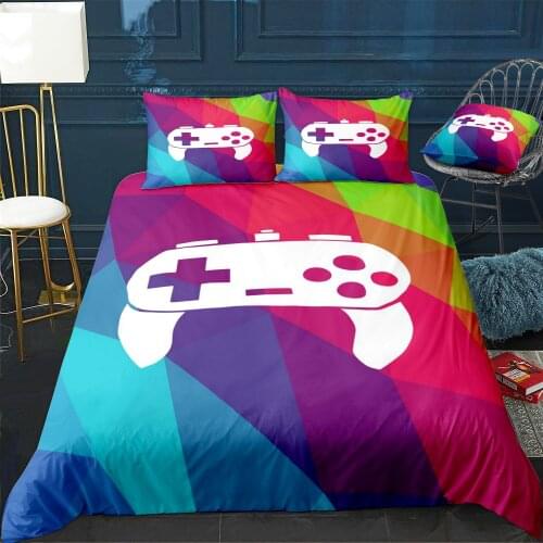 Rainbow Game Controller 1 Duvet Cover Twin/Queen/King Size Luxury Comforter Bedding Set With Pillowcase Home Bed Decora