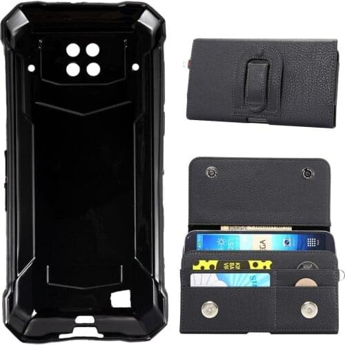 ITien TPU Silicone Protect Business Clip Leather Cover Phone Case For Doogee S88 Pro 6.33 inch Wallet Etui Skin