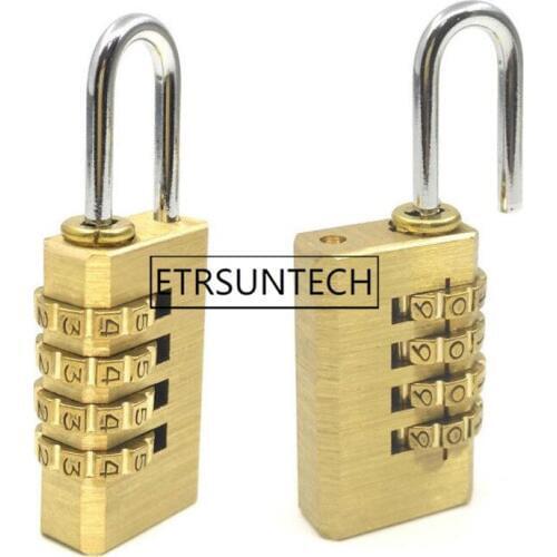 60pcs 4 Dial Digit Password Lock Combination Suitcase Luggage Metal Code Padlock Brass Padlock For Cupboard Cabinet Locker