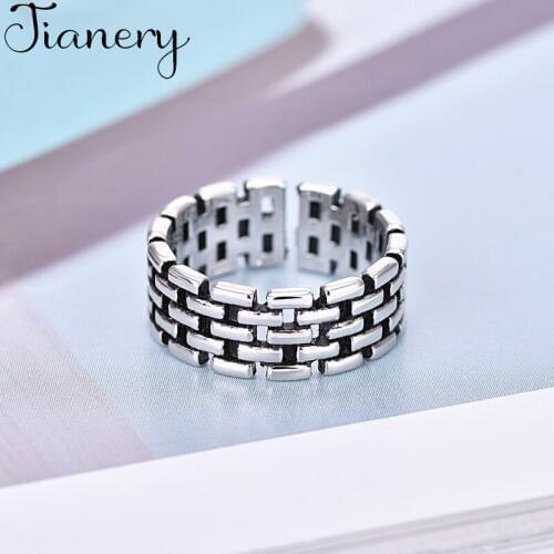 JIANERY Punk Vintage Silver Color Hollow Rings For Women Men Engagement Rings Girls Party Gifts Anillos 2019