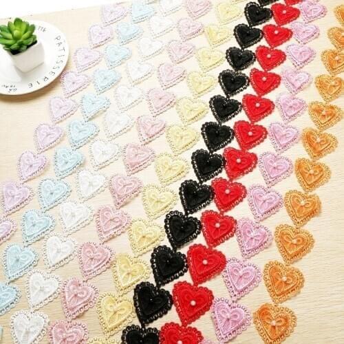 Lace Ribbon Fabric Trim Heart Bowknot Embroidery DIY Handmade 5CM Width for Clothes Dress Hat clothing accessories 1 yard/lot