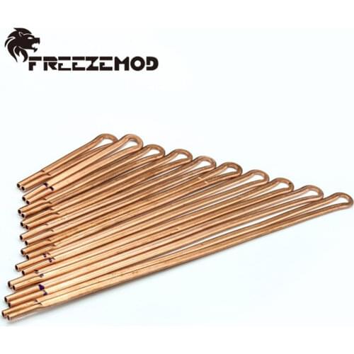 2pcs Freezemod 10/20/25/30CM Flat Copper Pipe OD4.5MM Loop T2 Pure Copper Tube Heatsink For Laptop Water Cooling Refit Notebook