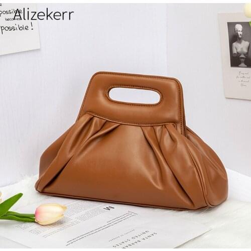 Fashion Designer Pleated Soft Handbag 2021 New Elegant Korean Large Dumpling Hobo Bag Ladies Top Quality Crossbody Purse Casual