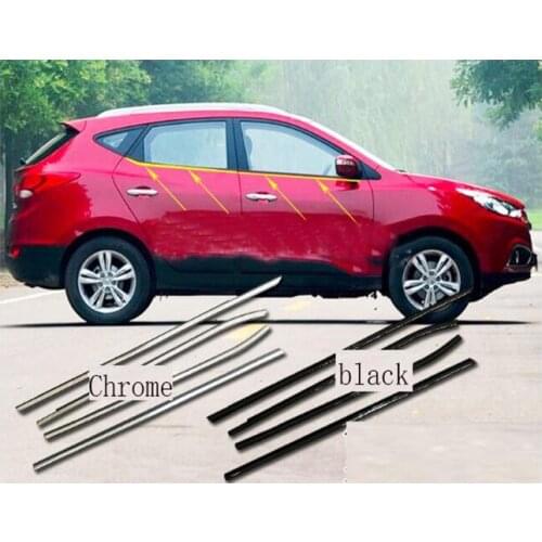 For Hyundai ix35 Window Glass Outer Bright Strips Water Sealing Cover