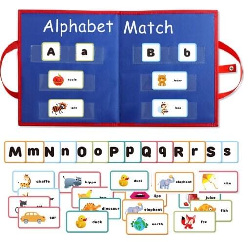 Newborn Baby Montessori Alphabet Match Game Uppercase Lowercase Letter Matching Game Early Education Toys for Children Gifts