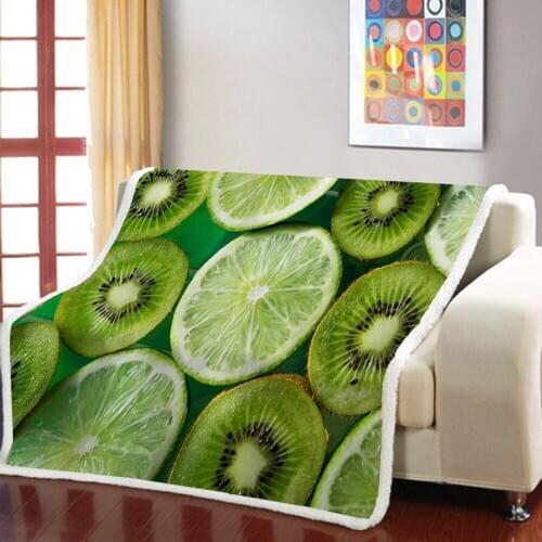 Fresh Fruit Printing Style Blanket 3D Lemon Watermelon Blanket Child Adult Household Square Blanket Sofa Blanket