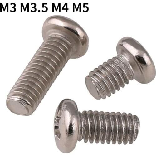Nickel Plated Round Head Phillips Electronic Screw Nickel Plated Pan Head Phillips Small Screw M3 M3.5 M4 M5
