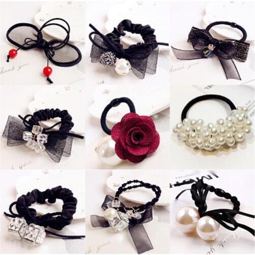 Korean fashion elastic hair rubber bands women girls ties hair rope ring accessories for women hair scrunchie headdress headwear