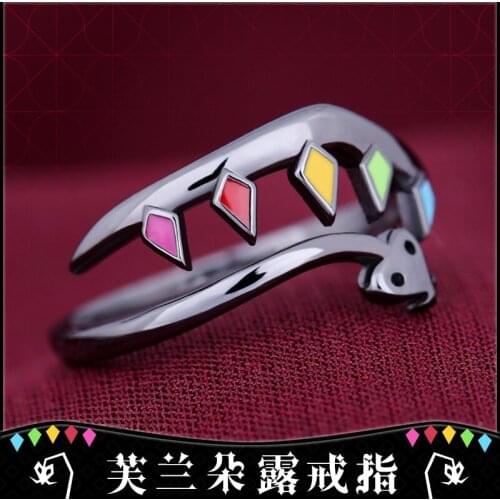 Anime Touhou Project Flandre Scarlet Silver Finger Ring Cosplay Men Women Pendant Adjustable Ring Take Photo Props Xmas Gifts An