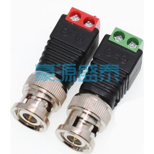 BNC Male Plug To Screw Terminal Block Adapter connector For CCTV Surveillance Camera Non-welding