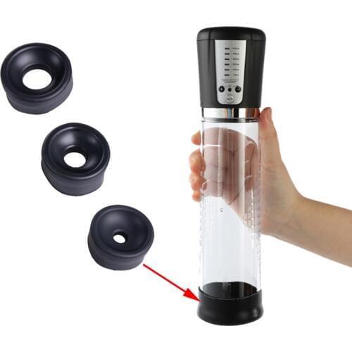 Male Silicone Ring Penis Pump Sleeve Penis Extender Trainer Accessories Penis Erection Enlarger Exerciser Adult Sex Toys for Men