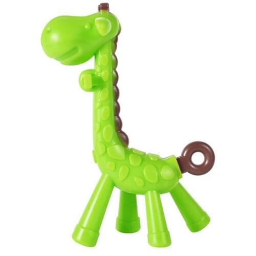 Silicone Baby Teether Fawn Teether Necklace Animal Giraffe Teether Baby Baby Molar Stick Full Silicone Toy Teether