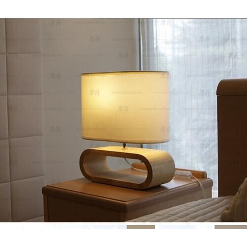Modern Japan style wood Table Lamp Office Living Room bed room lamp