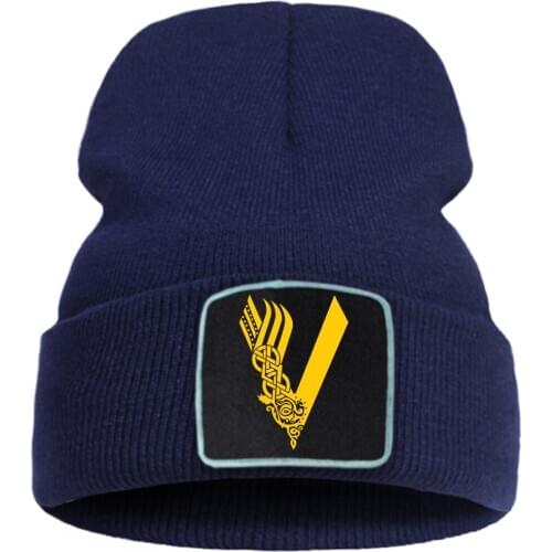 Sport Ski Unisex Bonnet Caps Wool Hot Sale Outdoor Skullies Hat Vikings Harajuku Fashion Knitted Cap Hip Hop Warm Beanie Hats