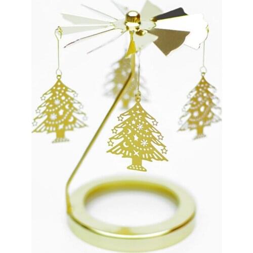 Wedding Metal Candle Holder Gold Silver Romantic Luxury Rotating Candle Holder Modern Christmas Candelabros Home Decor DF50ZT