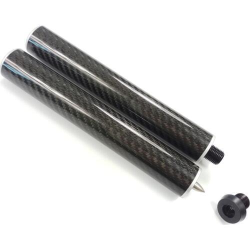 2019 latest Black carbon Billiards Pool cue extensions for Uni-Loc cues 8inch Fast Joint cue extenders Billiards acccessories