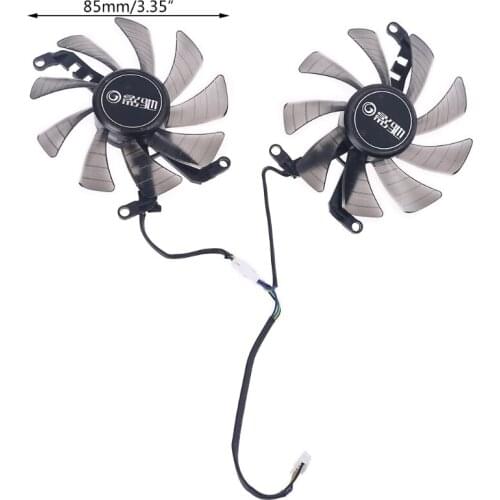 2pcs 85mm 4Pin Cooler Fan for Galax GeForce GTX 1660 RTX 2060 2070 Graphics Card