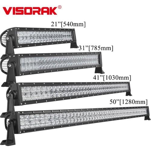 VISORAK 21 31 41 50" 12V 24V Straight Pickup LED Bar Truck SUV LED Light Bar For Jeep Tractor 4WD 4x4 ATV SUV Off Road Trailor