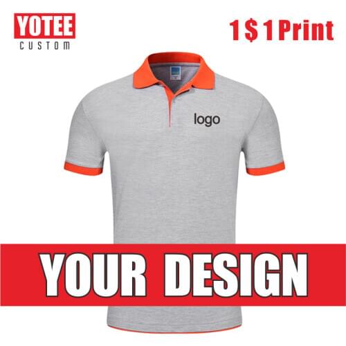 YOTEE2020 new embroidered cotton short-sleeved polo shirt company group customization cheap men and women POLO short-sleeved